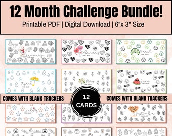 12 Monate Spar-Challenge: A6 Mini Tracker (PDF)