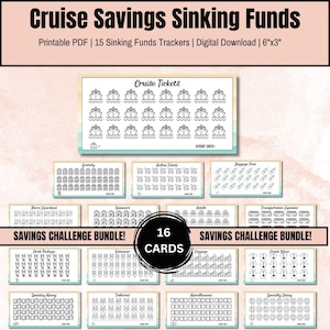 Cruise Vacation Savings, Cruise Saving Challenge, Vacation Fund, Travel Savings, Savings Goal, Travel Saving Tracker, Cruise Savings