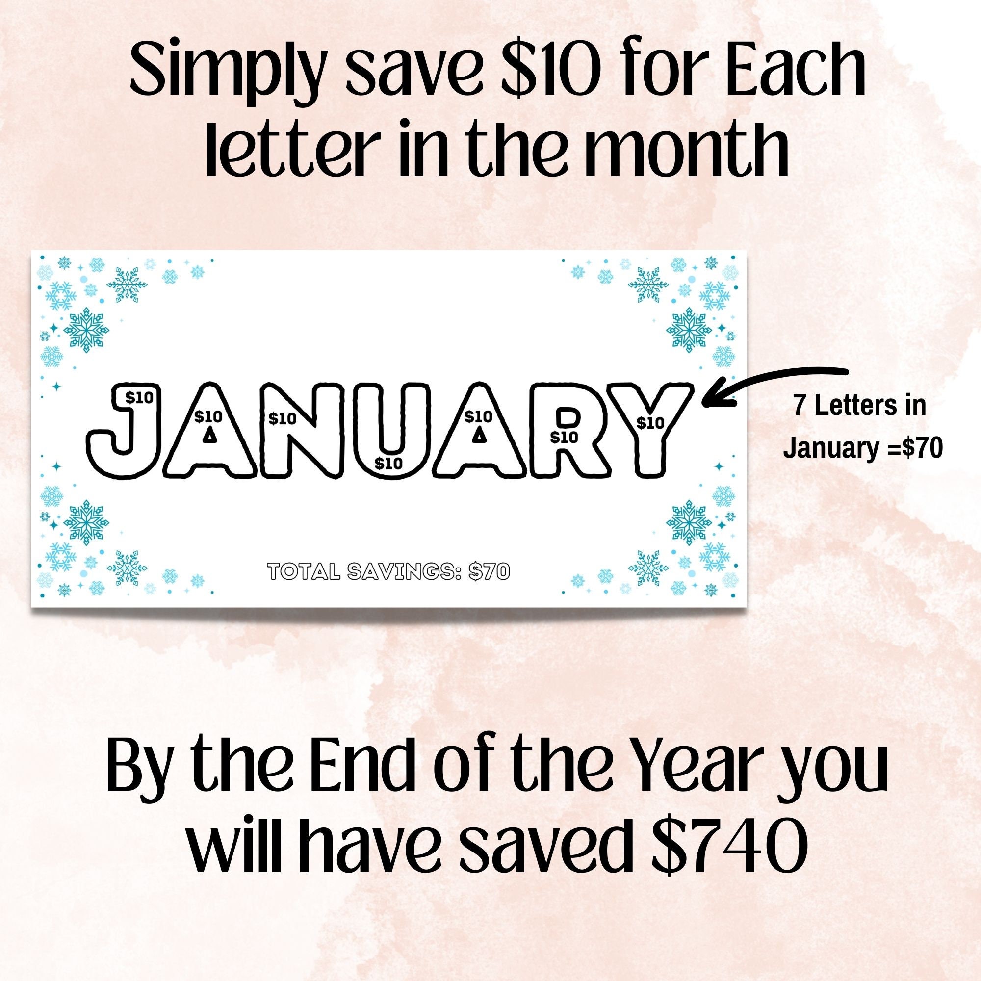 Monthly Savings Challenge Printable, Weekly Money Challenge, Savings ...