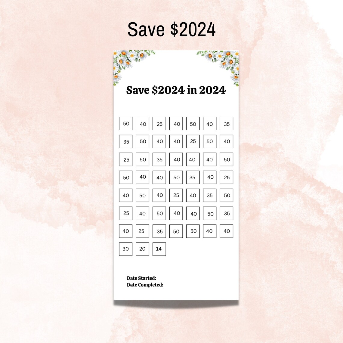 Save 2024 in 2024, Save 2024 in 2024 Saving Tracker, Save 2024 in 2024