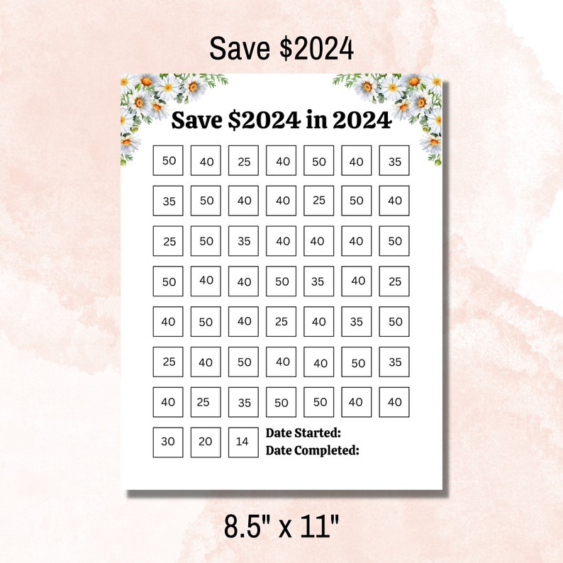 Save 2024 in 2024, Save 2024 in 2024 Saving Tracker, Save 2024 in 2024