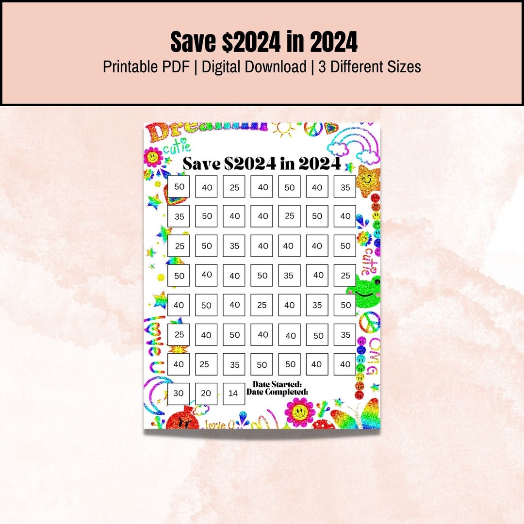 Save 2024 in 2024, Save 2024 in 2024 Saving Tracker, Save 2024 in 2024