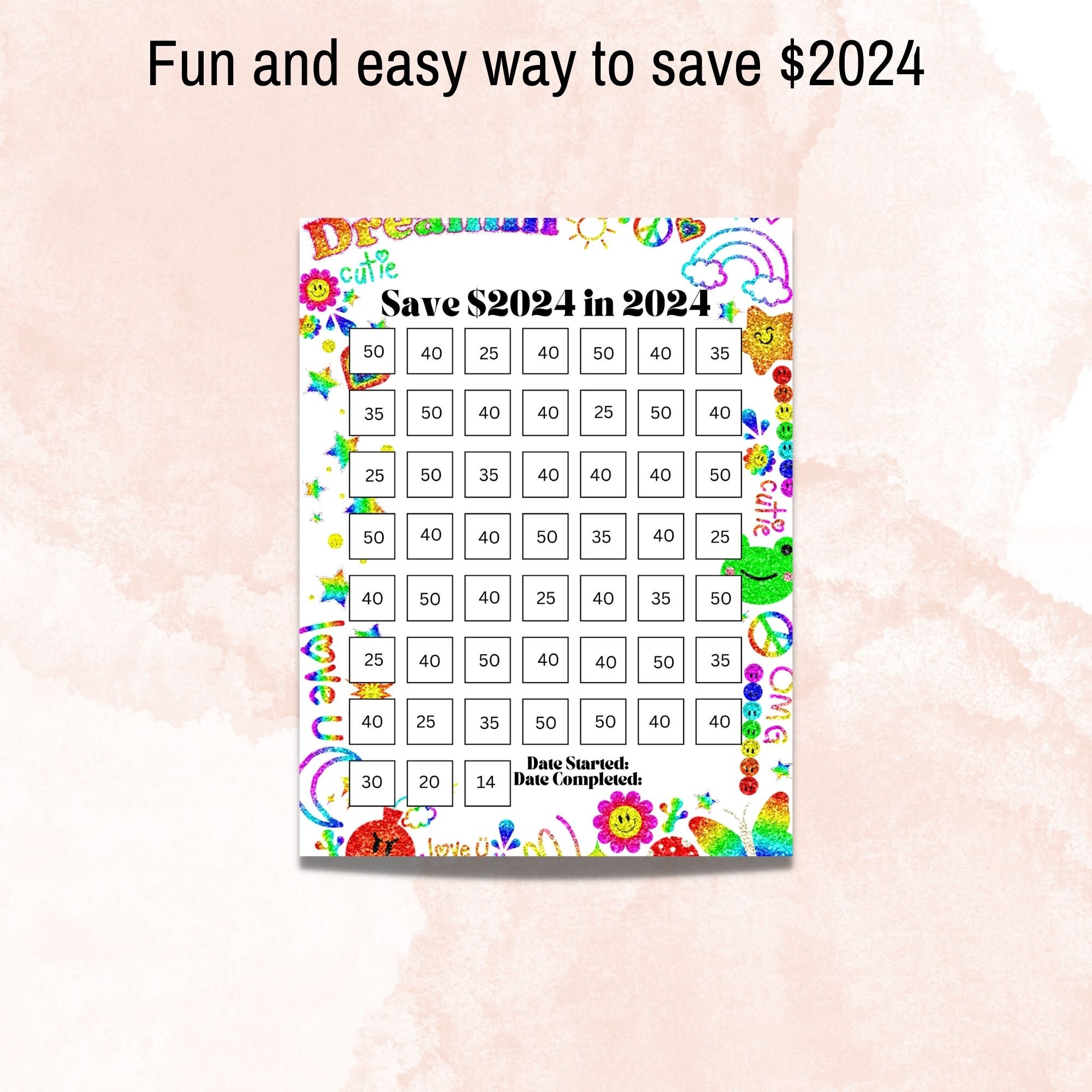 Save 2024 in 2024, Save 2024 in 2024 Saving Tracker, Save 2024 in 2024