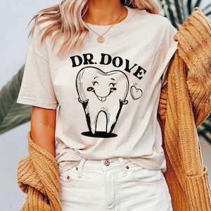 Personalized Dentist Shirt for Dental Team Custom Name Shirt for dental Hygienist Dental Assistant Tshirt Tooth Shirt Funny Dentist Shirt