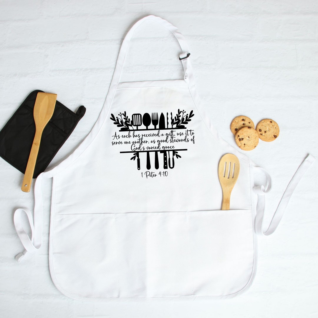 Christian Bible Verse Apron for Cooking and Baking Scripture Serve One