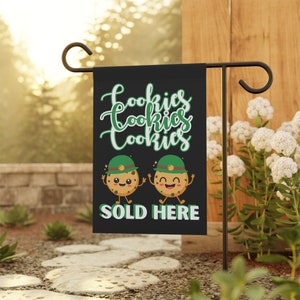 Girl Scout Cookies Banner Daisys Juniours Cookie Sales Sign Girl Scout Flag Girl Guides Banner Cookie Sale Flag Banner for Girl Scout Cookie