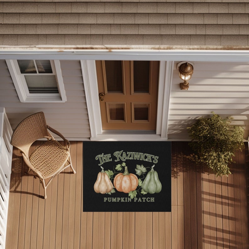 Personalized Outdoor Rug for Front Door Customized Name Mat for Fall ...