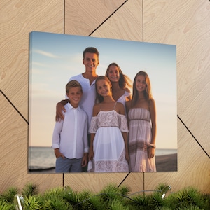 Custom Canvas Gallery Wraps of Your Photos Canvas Printing Family Photo Prints Printed Edge Canvas Personalized Family Artwork Gift for Mom