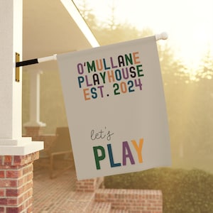 Kids Playhouse Flag for Children&#39;s Play Centre Playground Sign Banner for Playhouse Flag Welcome Flag for Clubhouse Banner Lets Play
