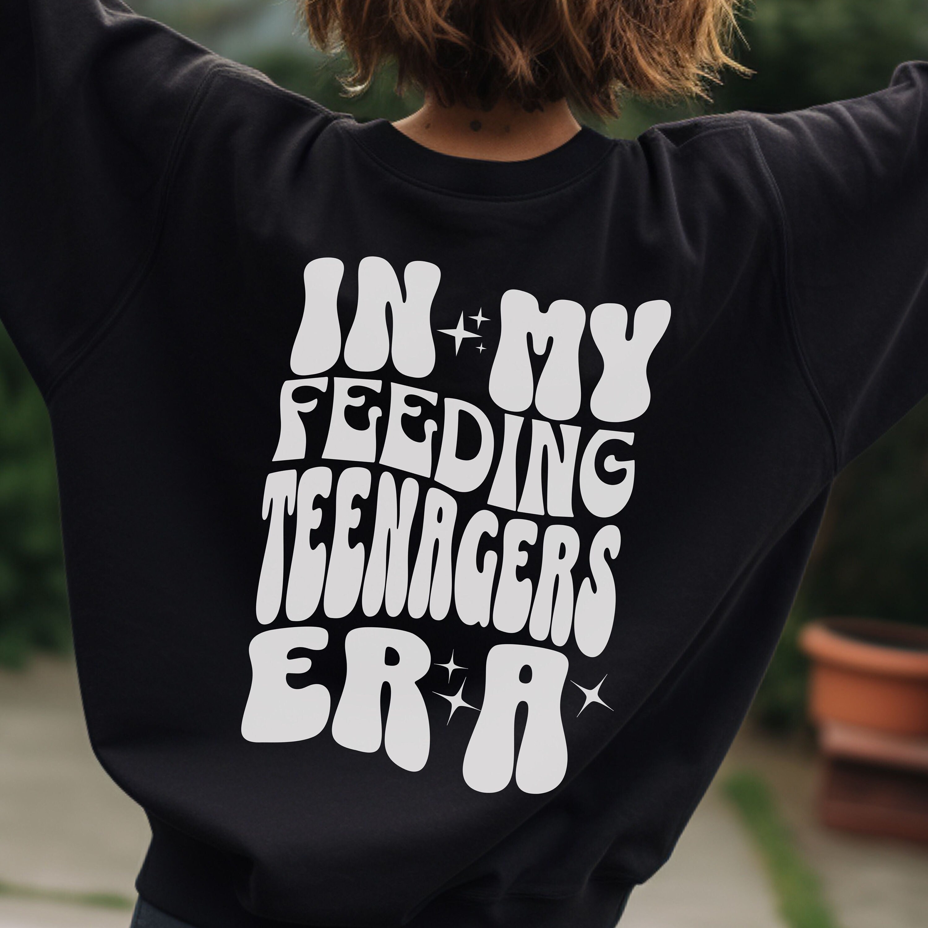 Funny Shirt for Mom In My Feeding Teenagers Era Sweatshirt Gift for Mom Sarcastic Shirt for Moms of Boys Funny Hockey Mom Big Family Shirt