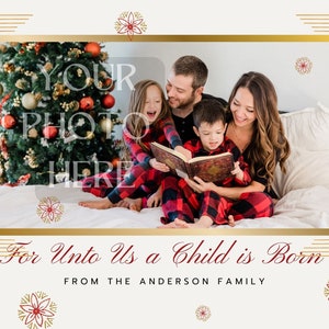 Christliche Weihnachtskarte Personalisierte Weihnachtskarte Download Personalisierte Weihnachtsgrußkarten Fotoweihnachtskarten für Ferienzeit