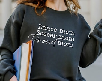 Customizable Hockey Mom Cheer Mom Sweater, for Proud Mama Shirt for Sports Mom Mom of Teenagers Busy Mom, Dance Soccer Mom Combo Sports Mom