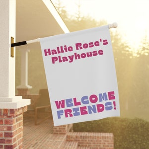 Personalized Welcome Banner for Children&#39;s Play Structure Flag for Playground Custom Clubhouse Sign