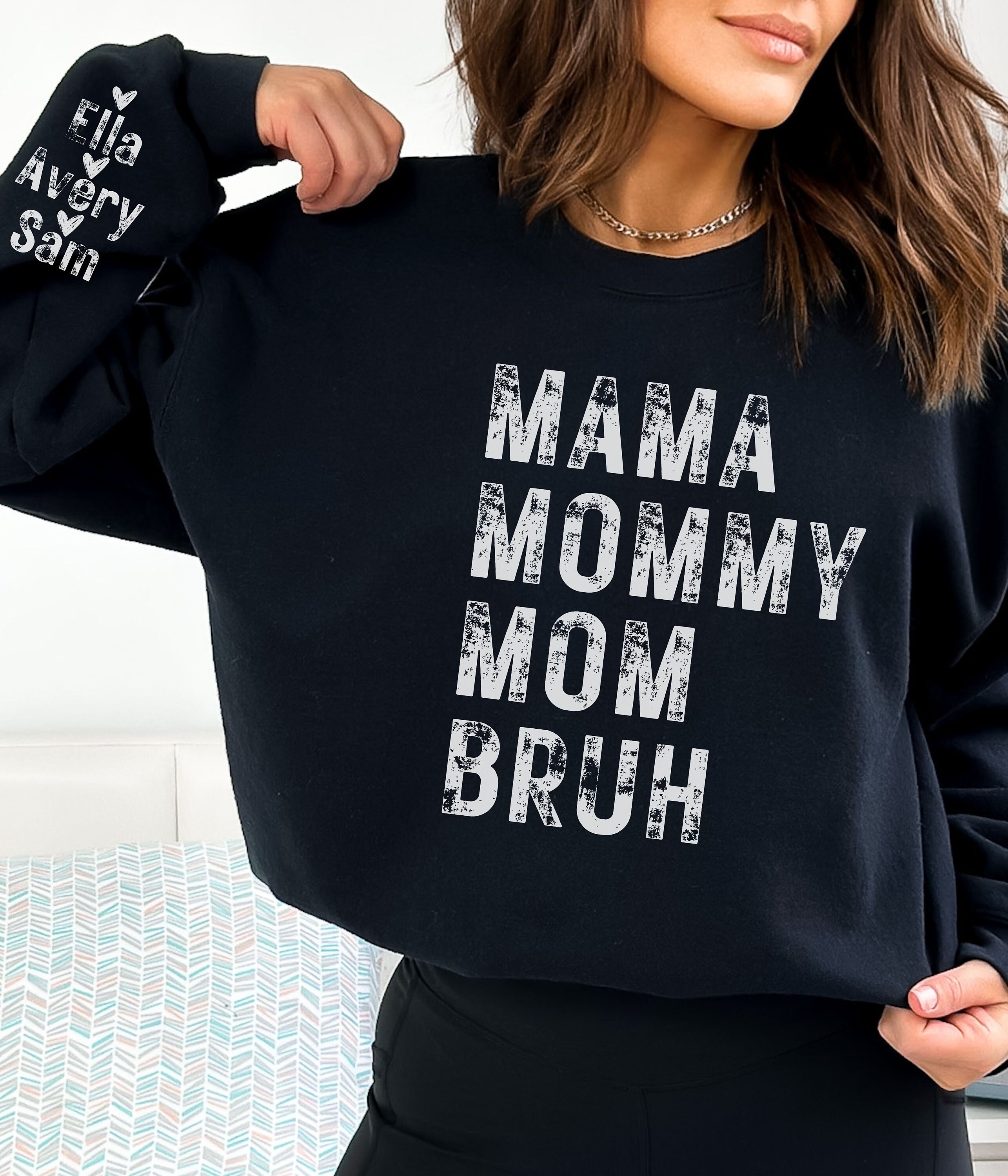 Gift for Dad and Mom Sweater for Fathers Day Present for Parents Mama Mommy Mom Bruh Sweatshirt Instagram trending Dada Daddy Dad Bruh Shirt