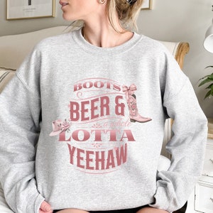 Country Music Shirt Coquette Aesthetic Sweater for Country Music Lover Gift for Country Musician Coquette Cowboy Boots and Hat