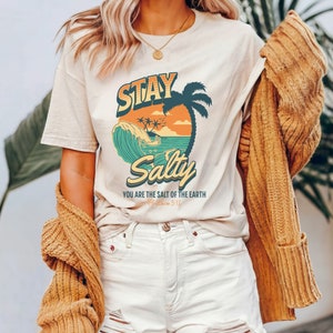 Stay Salty Tshirt Salt Of the earth Christian Shirt for Believers God is Good Shirt Matthew 5:13 T-Shirt Gift for Christian Beach T Shirt image 1