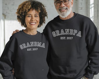 Custom Grandma and Grandpa Gift,Sweatshirt for Beppe, Gift For Papa,Personalized Grandma Shirt, baby Announcement Shirt,Personalized Grandpa