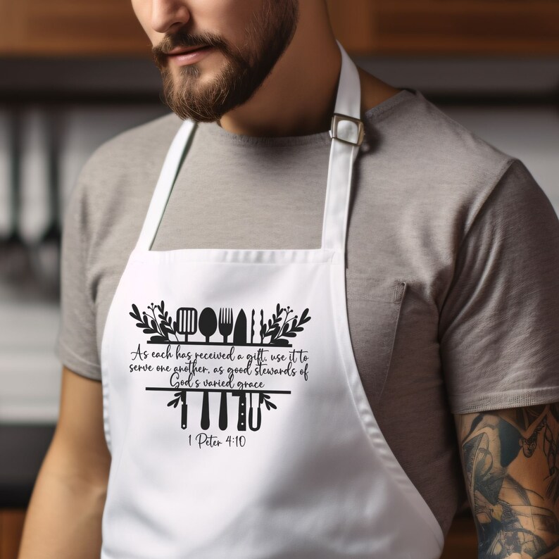 Christian Bible Verse Apron for Cooking and Baking Scripture Etsy