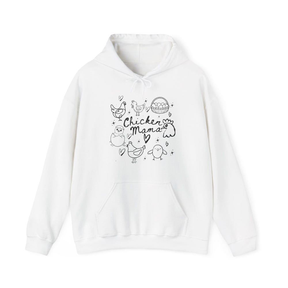 Chicken Mama Gift For Chicken Farmer, Doodle Design Chicken Sweatshirt, Cute Chicken Shirt,Chicken Mama Hoodie, Gift For Chicken Lovers Livingmall