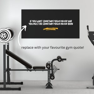 Gym Wall Poster, Personalized Workout Room Wall Hanging, Large Gym Wall Banner, Motivational Banner for Crossfit Wall, Workout Studio Poster