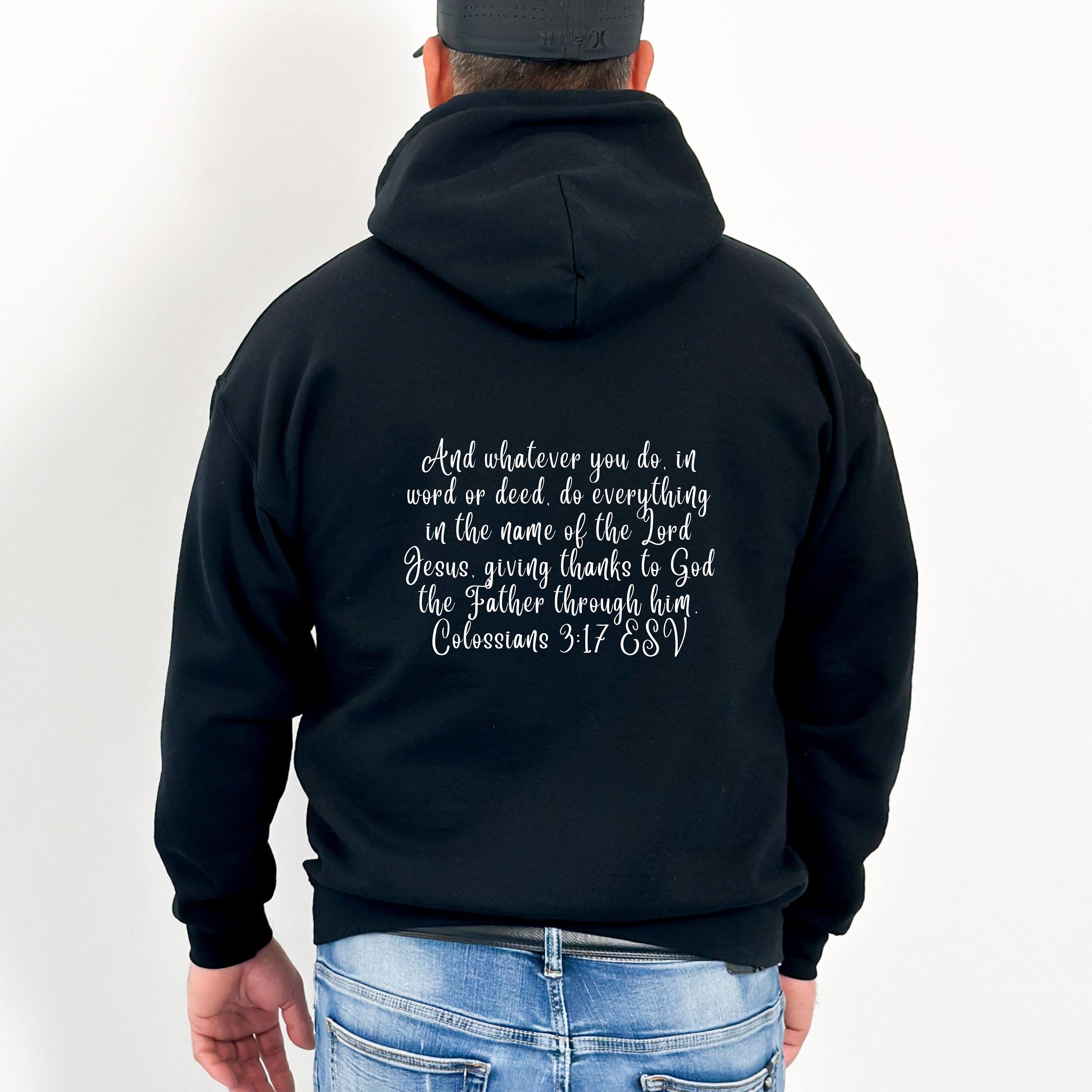 Christian Sweater for Men and Women Hoodie with Bible Verses Shirt All things for HIS Glory Hooded Sweater Gift