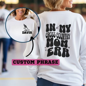 Personalized In My Cross Country Mom Era Sweatshirts for Running Moms Gift for X Country Mom Sweater In My Era Hoodie Track Mom Hoodie