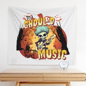 Music Teacher Wall art for Halloween Classroom Decor for Fall Teachers Wall Hanging for Musician Music Studio Halloween Theme Funny Music