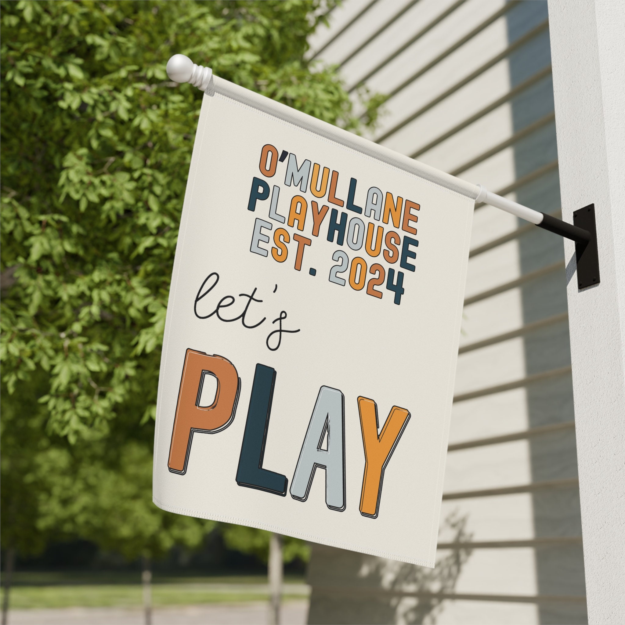 Kids Playhouse Flag for Children's Play Centre Playground Sign Banner for Playhouse Flag Welcome Flag for Clubhouse Banner Lets Play Flag