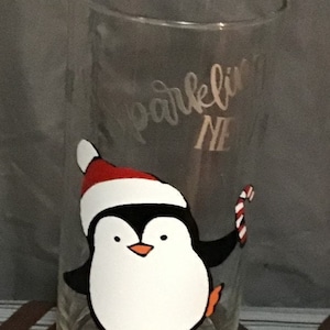 138 - Penguin w/Candy Cane, Candle Holder or Candy Dish