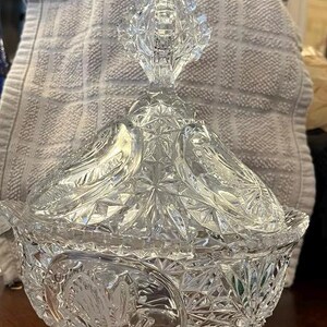 7P- Holfbauer Byrdes Three Tooted Covered Candy/Cheese/Butter Dish