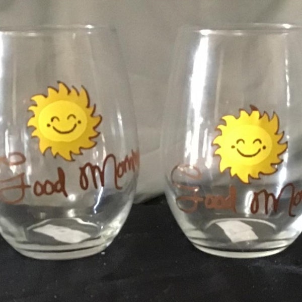 Good Morning Juice Glass w/Smiling Sun