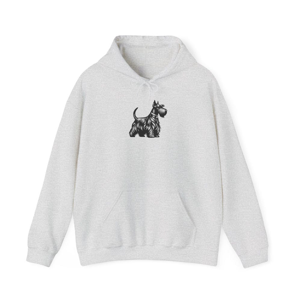 Scottish Terrier Hooded Sweatshirt | Scottie Hoodie | Scottie Dog Icon Hoodie | Scottie Fan Hoodie | Hoodie With Dog | Middle-Weight Hoodie Onlytee