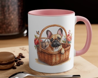 French Bulldog Coffee Mug: Frenchie Mom Gift, Whimsical Design
