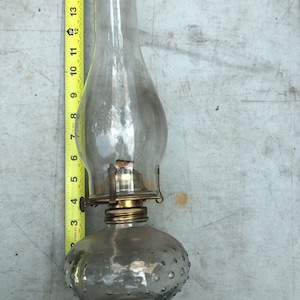 Glass oil lamp in good condition
