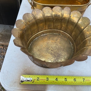 Brass and copper planters used