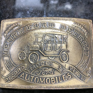 Messing Gürtelschnalle von Modell T Ford Henry Ford