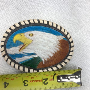 Eagle belt buckle hand made leather
