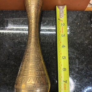 Vintage brass vase 8 inches tall very clean