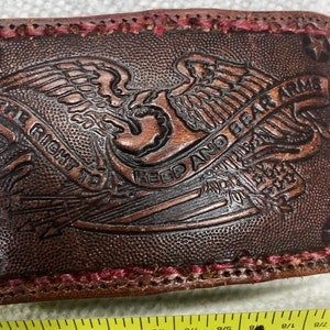 Eagle leather hand made belt buckle