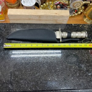 Knife large survival knife with compass,thread,needle and matches with cover
