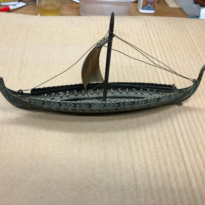 Vintage long boat Edward aagaard antique and very collectible