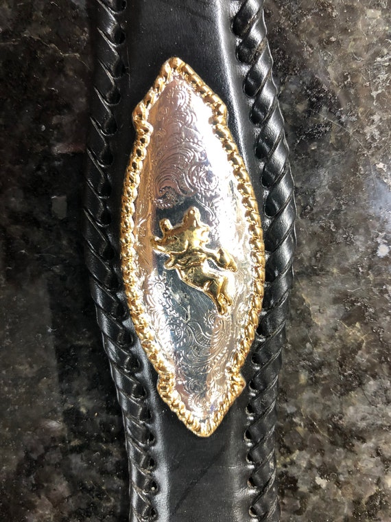 Cowboy bull riding belt and buckle