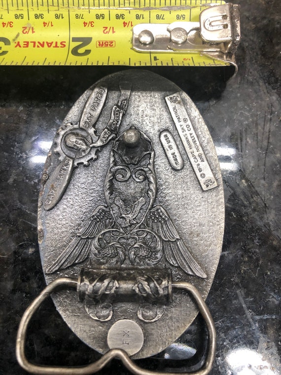 Rare Vintage Belt Buckle Erotica for men`s Capt. Hawks sky