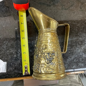 Copper pitcher with pub scene made in England