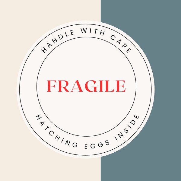 Egg Carton Sticker | Eggs | Chickens | Fragile | Sticker | Digital | Farm | Circle Sticker |Digital Download| Print | Instant | Hatching egg