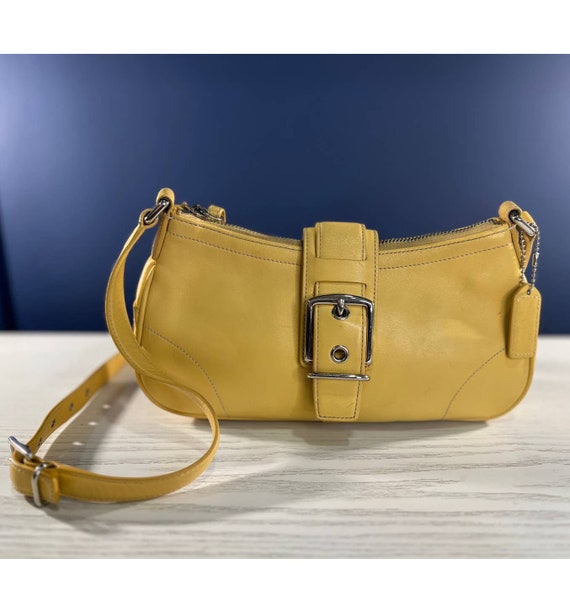 Coach Legacy Penny 19914 Women's Leather Shoulder Bag Yellow