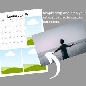 2025 2026 Custom Photo Calendar Templates for 2025 & 2026, Create Personalized Gift Calendars to resell, Calendar Editable Canva Templates