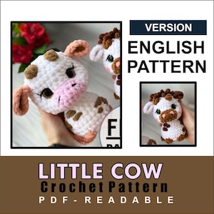 Cow Plushie Crochet Pattern | Milk Cow Pattern | Baby Cow Amigurumi PDF | Crochet Animal | Crochet Pattern Amigurumi| Cow Crochet Pattern