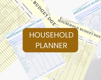 Household Budget Planner Printable | US Letter, A4, A5 (PDF)