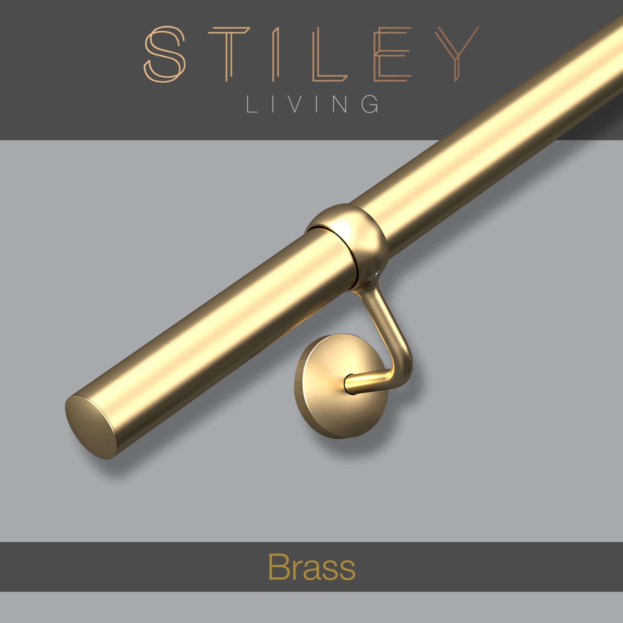 Brass Stair Handrail Kit - 3.6M X 40mm